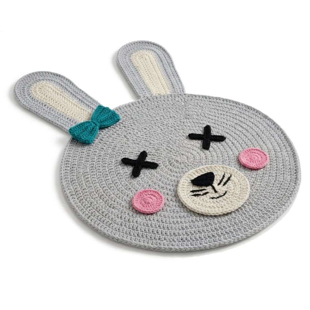 Teppich mit Hasenmotiv für Kinderzimmer